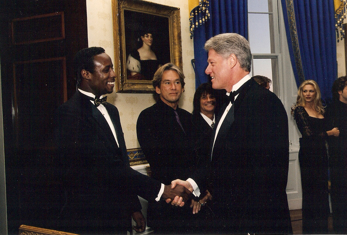 Theo Peoples meets President Clinton